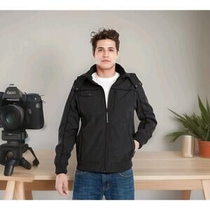 Baubax 2.0 Water Resistant Travel Bomber Kickstar Jacket Black Size Small